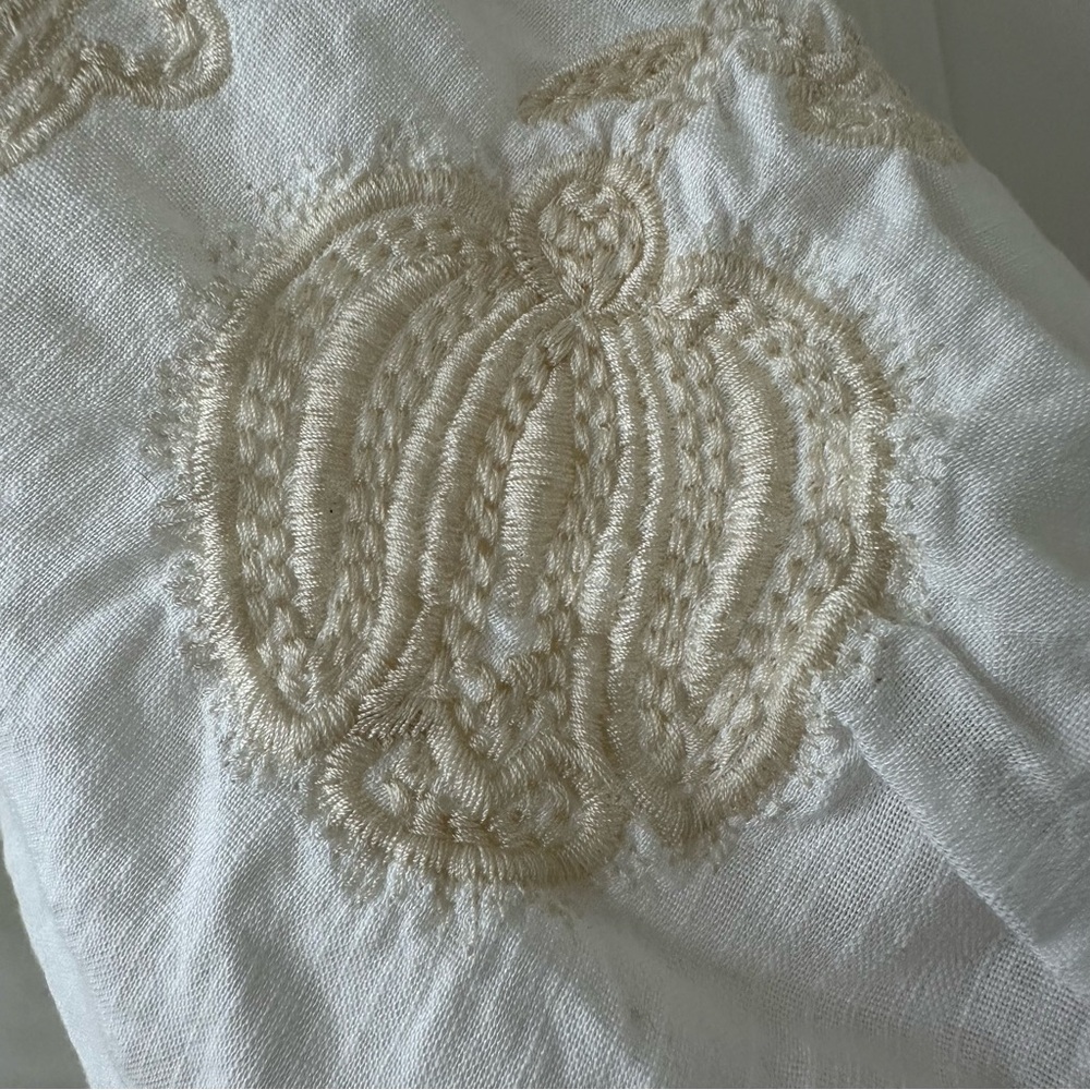 Knox Rose White Peasant Short Sleeve Midi Dress with Embroidered Sleeves, Size S - Picture 6 of 8